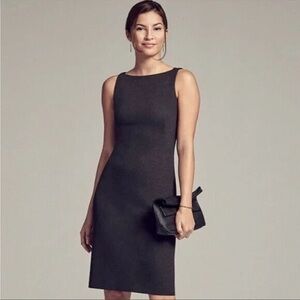 MM LaFleur Lydia Twist Sleeve Sheath Dress Size 2 Deep Grey